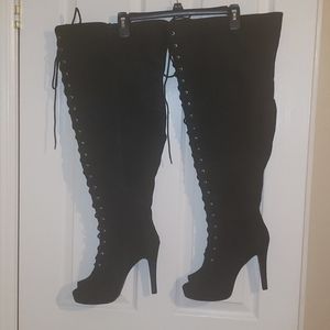 Torrid over the knee platform boot